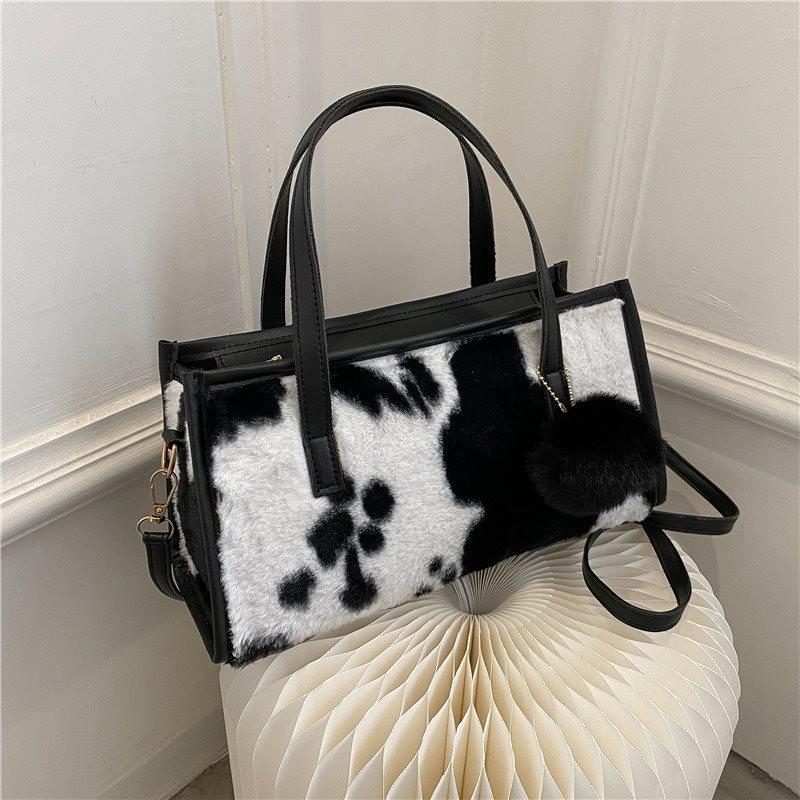 Stylish Leopard Print Tote Bag For Women Retro Chic Soft Polyester Shoulder Bag
