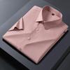 Luxury hight qulity short sleeve shirts for men Silk slim fit formal shirt summer thin  hawaiian clothes soft ModaL office tops
