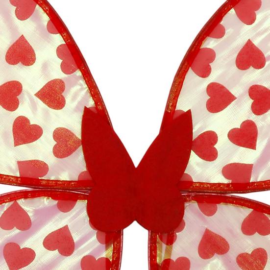 Organza Herz Schmetterlingsflügel Großer Feenflügel für Kinder Mädchen Halloween Prinzessin Cosplay Kostüm Verkleidungszubehör