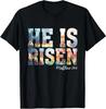 He Is Risen Boho Easter Christian Jesus T-Shirt Size S-4XL