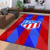"Red and Blue Striped Carpet with Shield Emblem for Home Decor" Suitable for use as an anti-slip for living room bedroom sofas
