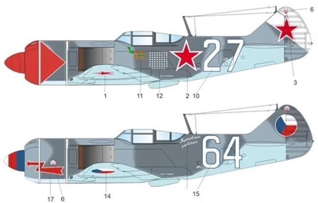 KP Model Lavochkin Vintage Series Plastic Model Kit KPMV7201 1/72 La-7 (Airplane)