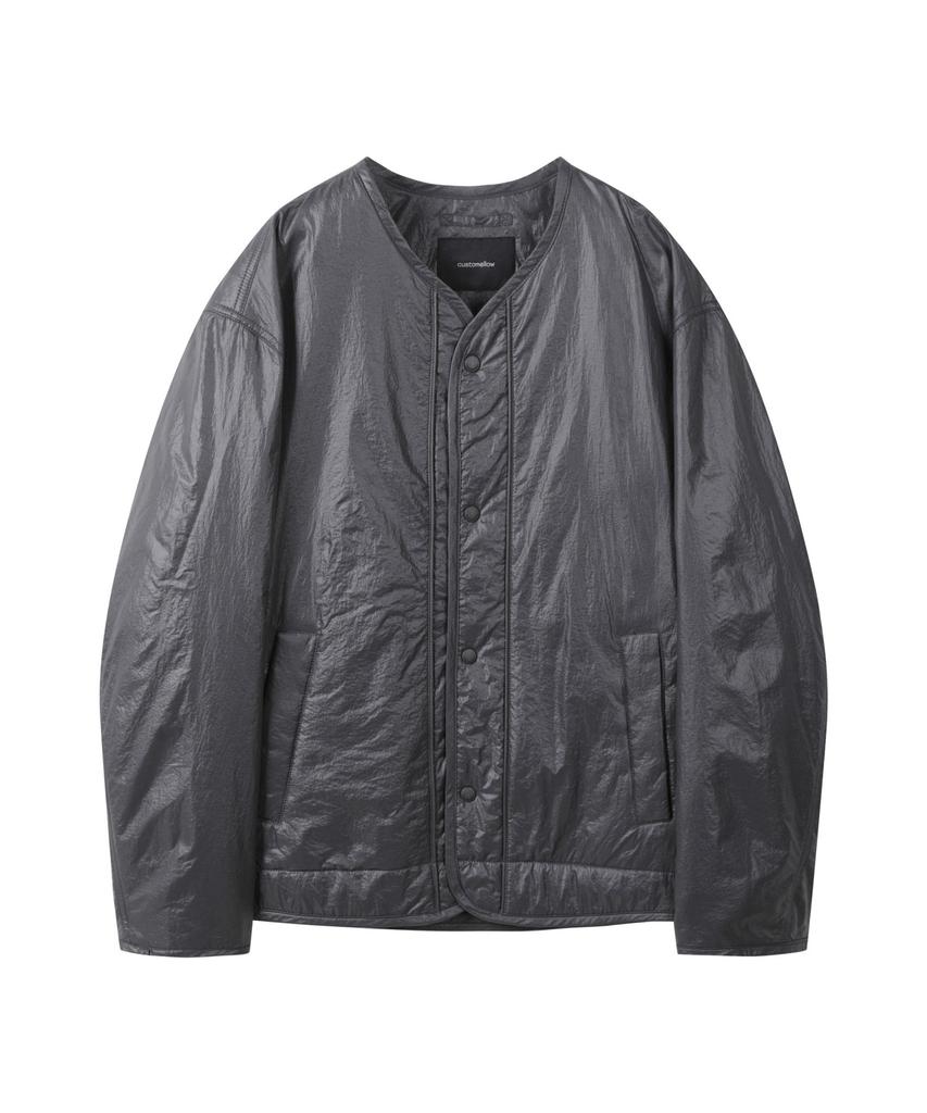 Customellow Gray Padding Cardigan Jacket Cwuas25112Gyd