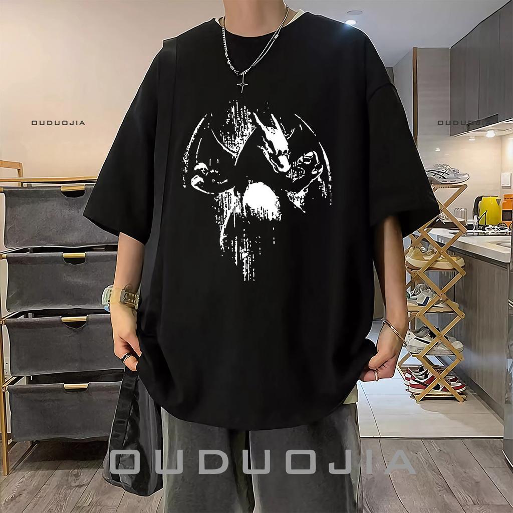 Pokémon Pokémon Genji Cartoon Animation Loose Summer Mens and Womens Printed ShortSleeved Tshirt