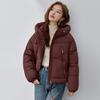 Winter New Loose Short Women's Cotton-padded Clothes, Thickened Hooded Contrasting Cotton-padded Jackets, Student Bread Clothes