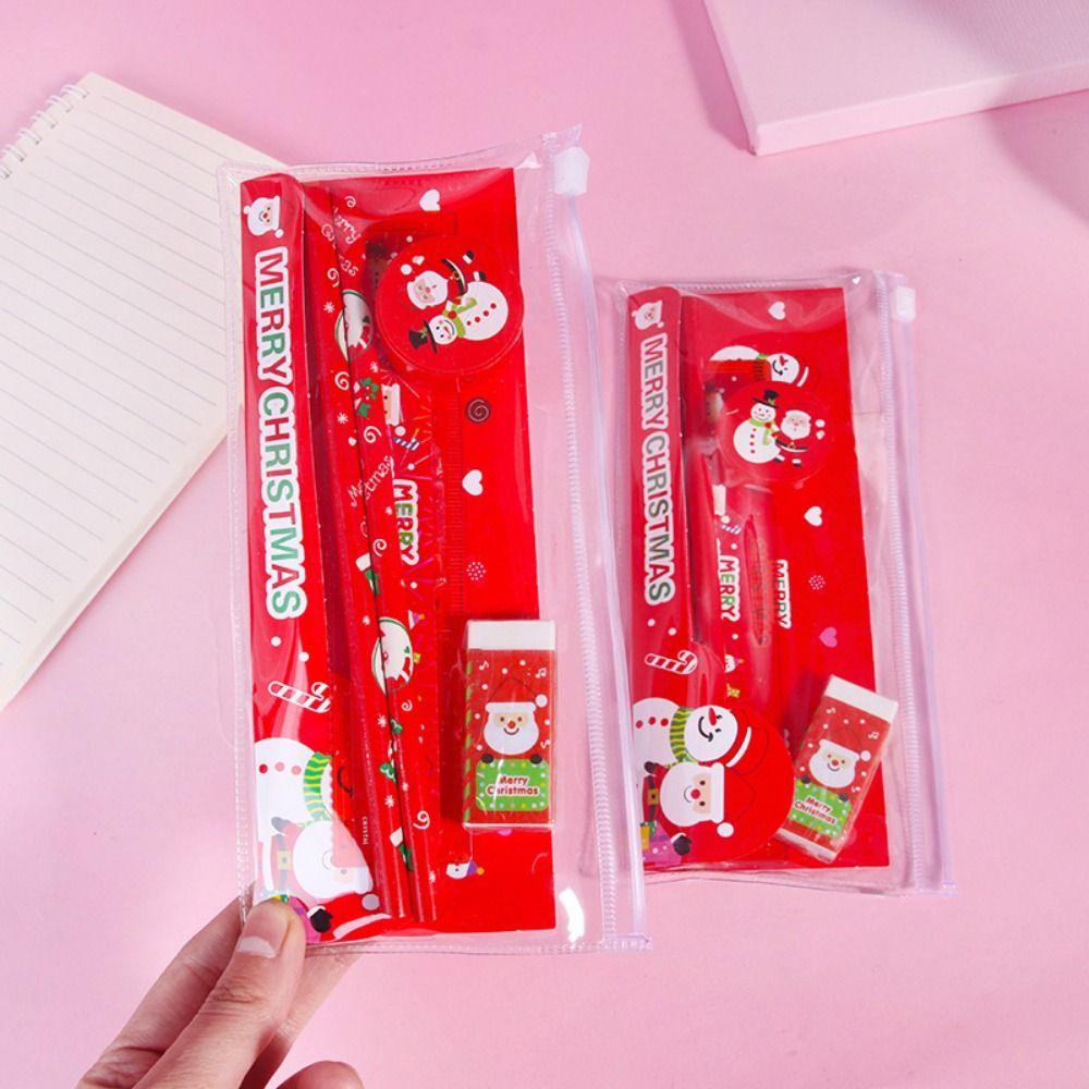 Riglă Set de Papetărie de Crăciun Blocnotes Cadouri de Papetărie de Crăciun Cadou Școlar