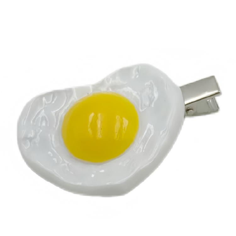 Creative Egg Heart Shaped Hair Accessory Cute Resin Clip For Daily Wear Parties