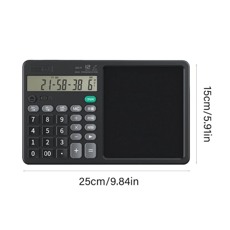 Rechargeable Calculator And Writing Tablets Big Screen Double Energy Silents Portable For Work Study
