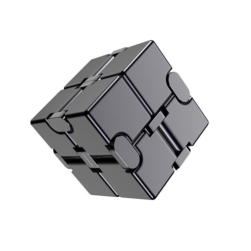 Cross-Border Novelty Infinite Cube Metal Fidget Spinner Toy