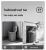 Meirui De Wall-Mount Kitchen & Bathroom Trash Can with Suction Cup and Hanging Rack