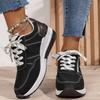Fashion Fashion Wedges Sneakers for Women Spring Autumn Lace Up Platform Sports Shoes Woman Lightweight Side Zip Casual Vulcanize Shoes