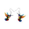2024 Retro Colorful Bird Acrylic Earrings - European and American Fashion