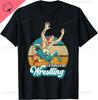Eat Sleep Wrestle Repeat Funny Wrestling & Wrestler T-Shirt Gift Cotton T Shirt Graphic Print T Shirts Street Tops  Clothing