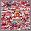 100 Fire Truck & Vehicle Stickers - Cartoon Graffiti for Cars & Computers