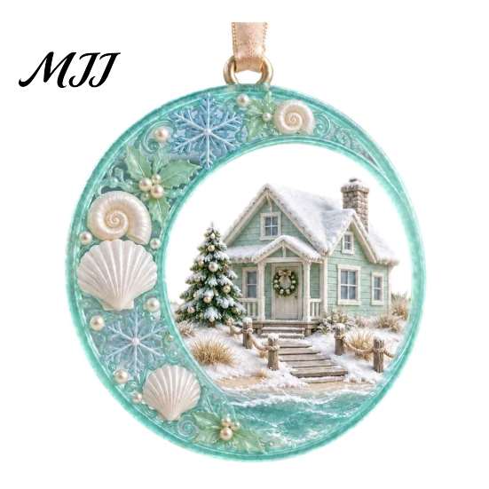 Seasonal Home Ornament Acrylic Christmas Tree Pendant, Decorative Hanging Ornament, Exquisite Winter Festival Gift Decorations for Garden Fireplace