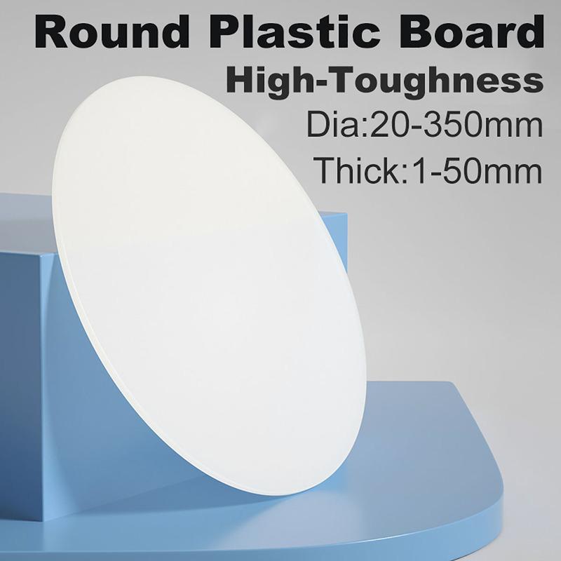 White Polypropylene Board Round PP Plastic Sheets Plate Dia 70mm 80mm 100mm 120mm 150mm 200mm Thick 1-20mm 90x3mm 2Pcs