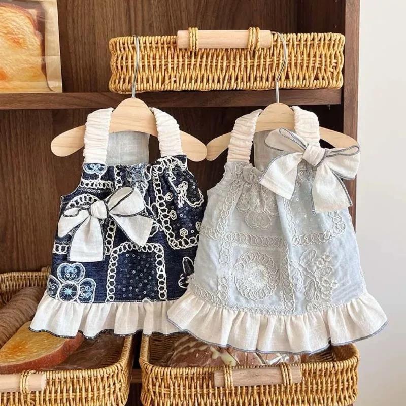 Luxury Bow Pet Dress for Small Dogs Princess Dog Shirt Lace Skirt Summer Puppy Clothes Girls Dog Costume Chihuahua Vest
