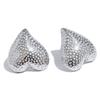 Yhpup Fashion Stainless Steel Heart Romantic Metal Individual Stud Earrings High Quality Charm Waterproof Stylish Jewelry Gift