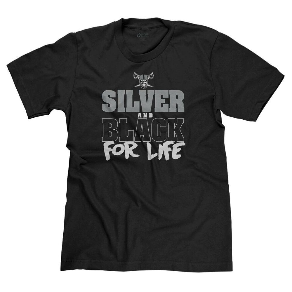 

Серебристая и черная футболка унисекс Life Oakland Football Fan Thug Life Parody S