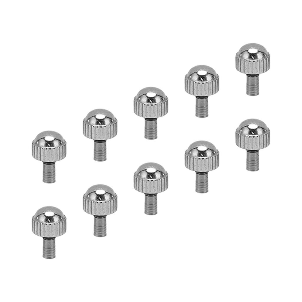 10pcs Watch Crown Parts Alloy Professional Precise Waterproof Watch Repairing Crowns Spare Parts Silver