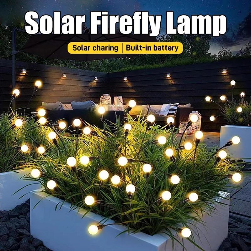 Outdoor Lights Solar Lawn Lamp Garden Lamp LED Wind-driven Firefly Ground Plug Lamp for Garden Lawn IP65 Landscape Holiday Light