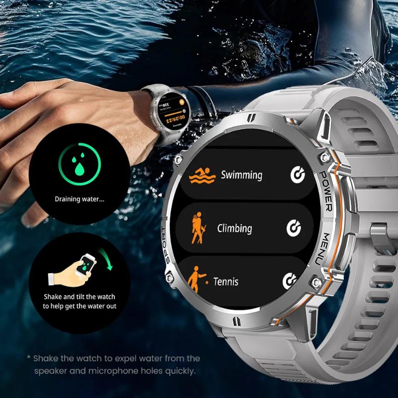 2025 New 1000MAH Super Endurance Smart Watch Men 1.73-inch HD Screen GPS Compass Bluetooth Call Waterproof Sport Smart Watch FOR XIAOMI