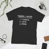 List of Ironic Things I Hate TShirt for Unisex Awesome Pure Cotton Tees Crewneck Short Sleeve T Shirt Plus Size Clothing