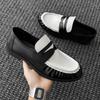 Men's Autumn Casual Leather Driving Loafers - Slip-On Low-Top