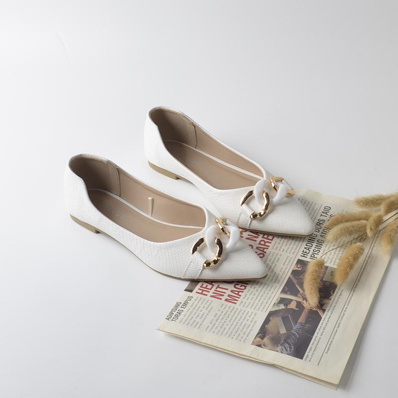 Spring and Autumn Footwear Plus Size Comfortable Single Shoes Pointed Casual Flat Women's Shoes