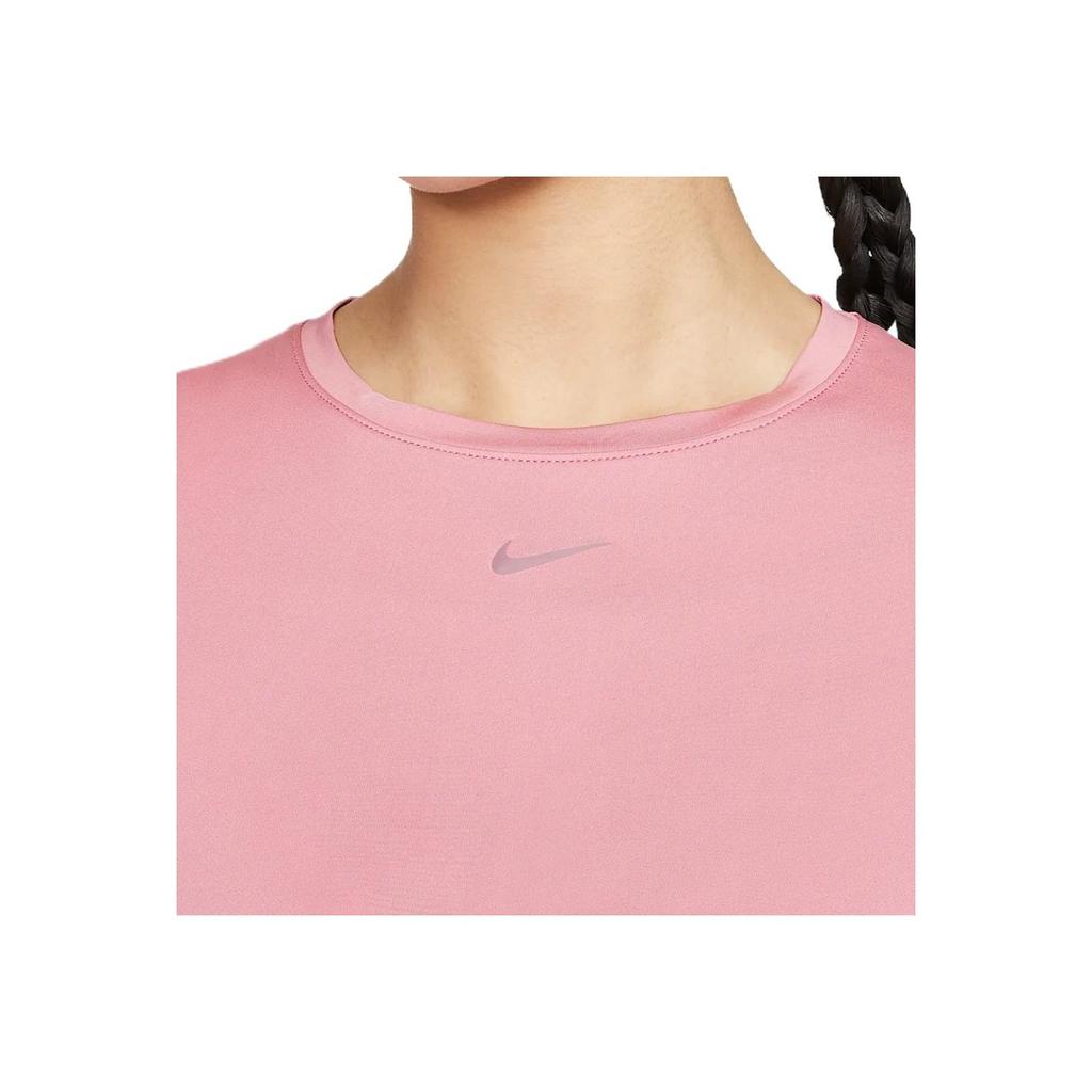 Nike Dri-Fit Classic Twist One Series Dopamine Style Solid Color Quick-Dry Comfortable Logo Print Short Sleeve Regular T-Shirt Women Tops HJ1055-699