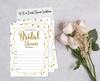 Inkdotpot 30 Bridal Shower InvitationsA  Gold ConfettiA  Wedding Fill-In Style Invites Blank