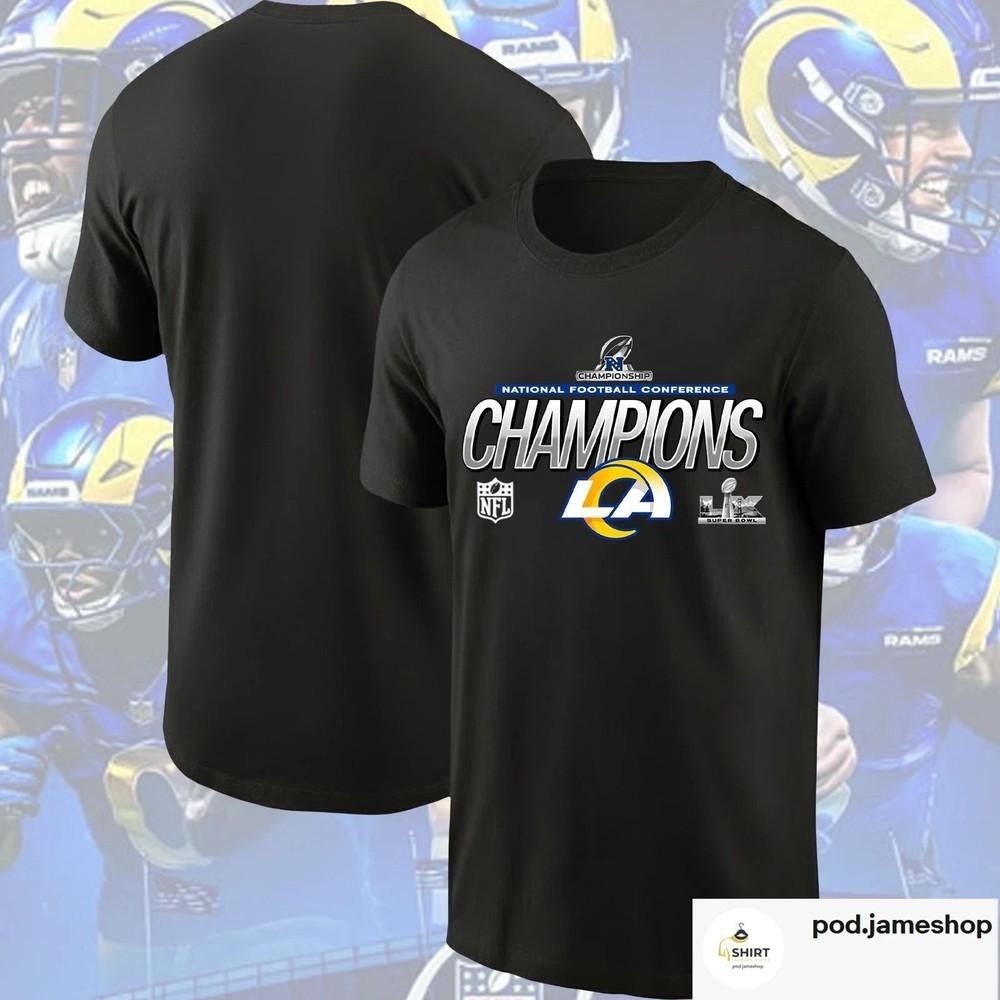 LA Ram 2025 NFC Champions Conference Champions Black Shirt S-5XL Unisex T-Shirt XXXL