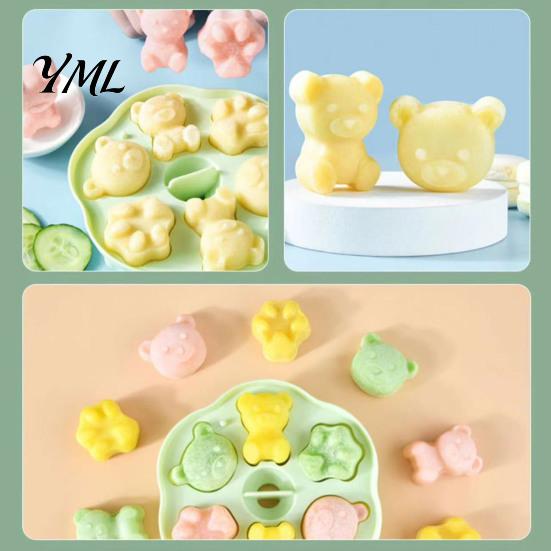 Nonstick Cake Decorating Tools Silicone Bear Mold, Steamer Safe Food Baking Pan for Kids, Bakery Equipment Home Non Stick Reusable Heatproof