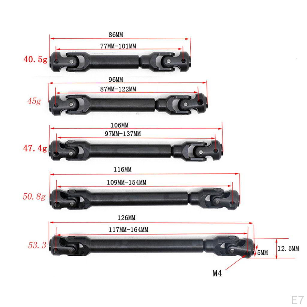 CVD Universal Joint Drive Shaft for Axial SCX10 D90 1:10 Crawler