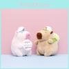 Toy Capybara Plush Keychain Cartoon Stuffed Doll Decoration Pendant Cute Gift
