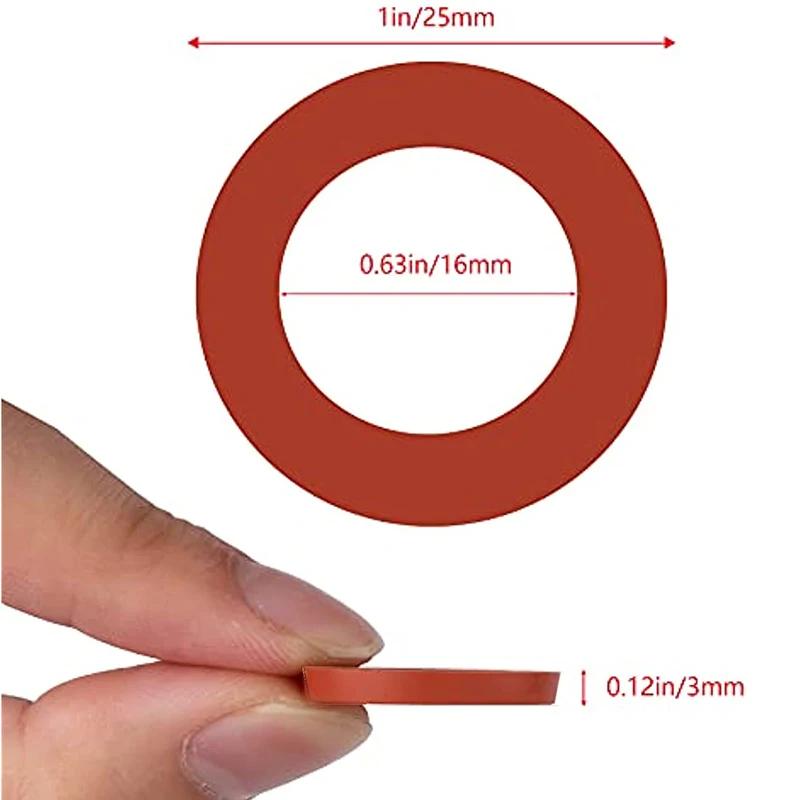 20pcs 3/4 Inch Heavy Duty Garden Hose Water Faucet Washers Silicone Rubber Washers Seals Gasket O-Ring Leak Proof Fittings