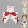 1 Pair Y2K Lolita Hair Clips Cartoon Animal Gothic Style Satin Bow Hairpins Japanese Style Plush Lolita Girls Barrettes Cosplay