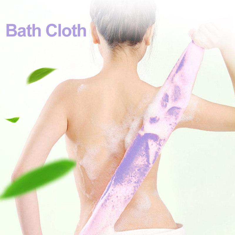 Tretchable Body Clean Exfoliant Gâtul Spate Scrubber Duș Pânză de baie Instrument Lavetă