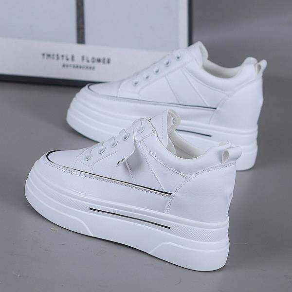 

Модные женские кроссовки на платформе, туфли-клинья, женская обувь, толстая подошва, разноцветные розы, повседневные, 2025, смешанные цвета, для отдыха, на шнуровке, увеличивающие рост 35