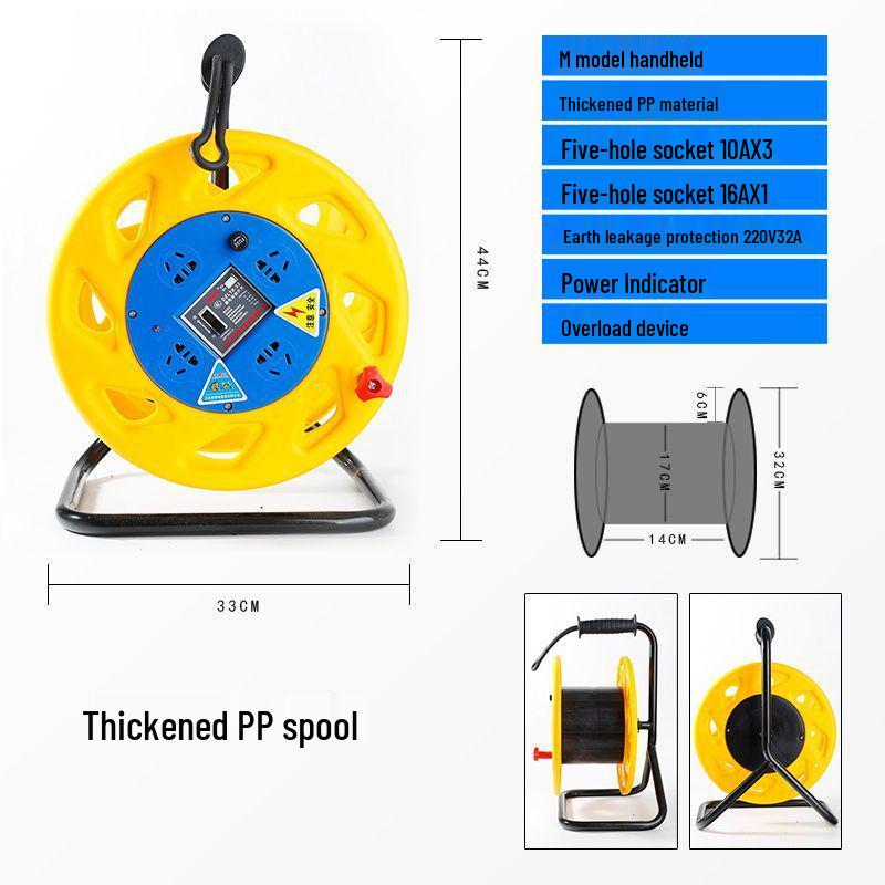 Portable Movable Cable Reel Winder and Roller Spool