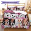 Bratz Doll Pattern Bedding Quilt Set Quilt Cover Pillowcase Home Decoration Gift (1 * duvet cover + 2 * pillowcase, without core)