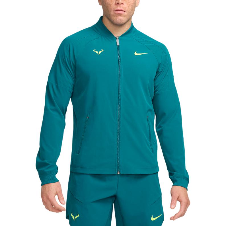 Nike Dri-FIT Rafa Logo Print Outdoor Casual Sports Zip-Up Jacket Men Jacket Crystal-Cave-Blue DV2885-381