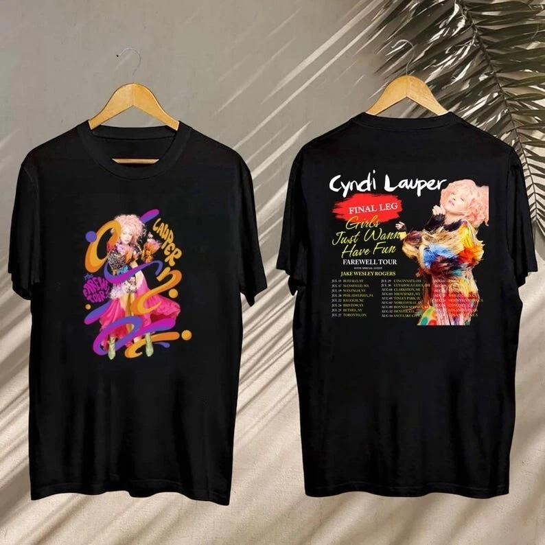 Cyndi Lauper Girl Just Wanna Have Fun Farewell Tour 2025 T-Shirt 4XL