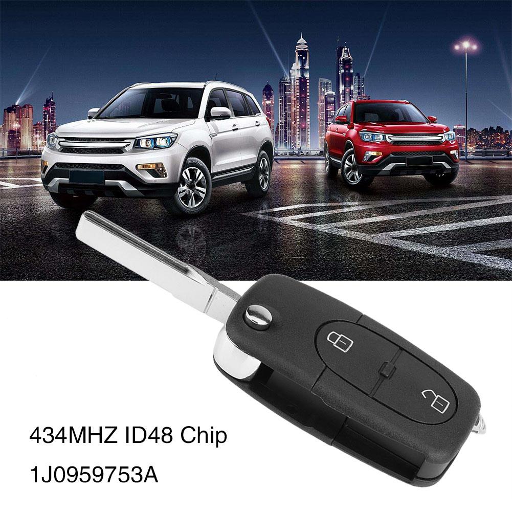 1J0959753A 2tlačítkový dálkový ovladač klíče od auta 434MHz čip ID48 vysílač pro Passat Golf MK4