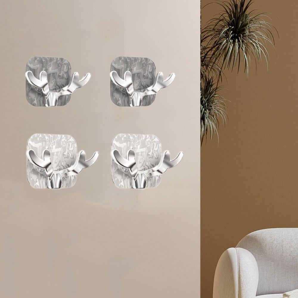 

Крючки в форме облака без дырокола, пластиковый держатель для вилки, креативный крючок с рогами для спальни