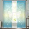 Schmetterling Farbverlauf Linie Blatt Stern Mond Voile Transparente Vorhänge Wohnzimmer Fenster Tüllvorhang Küche Schlafzimmer Vorhänge Heimdeko