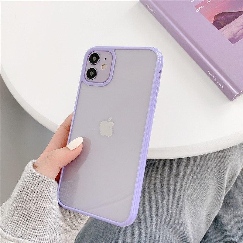 Carcasă de protecție transparentă tip bumper pentru telefon mobil iPhone 12 Pro, potrivită pentru iPhone 11, carcasă de protecție X XS Max XR 6 8 7 Plus