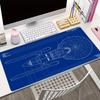 XXL Technical Aerospace Model Mouse Pad Anti-slip Rubber 900X400 Large Gaming Desk Mat Precision Lock Edge Office Accessories1pc