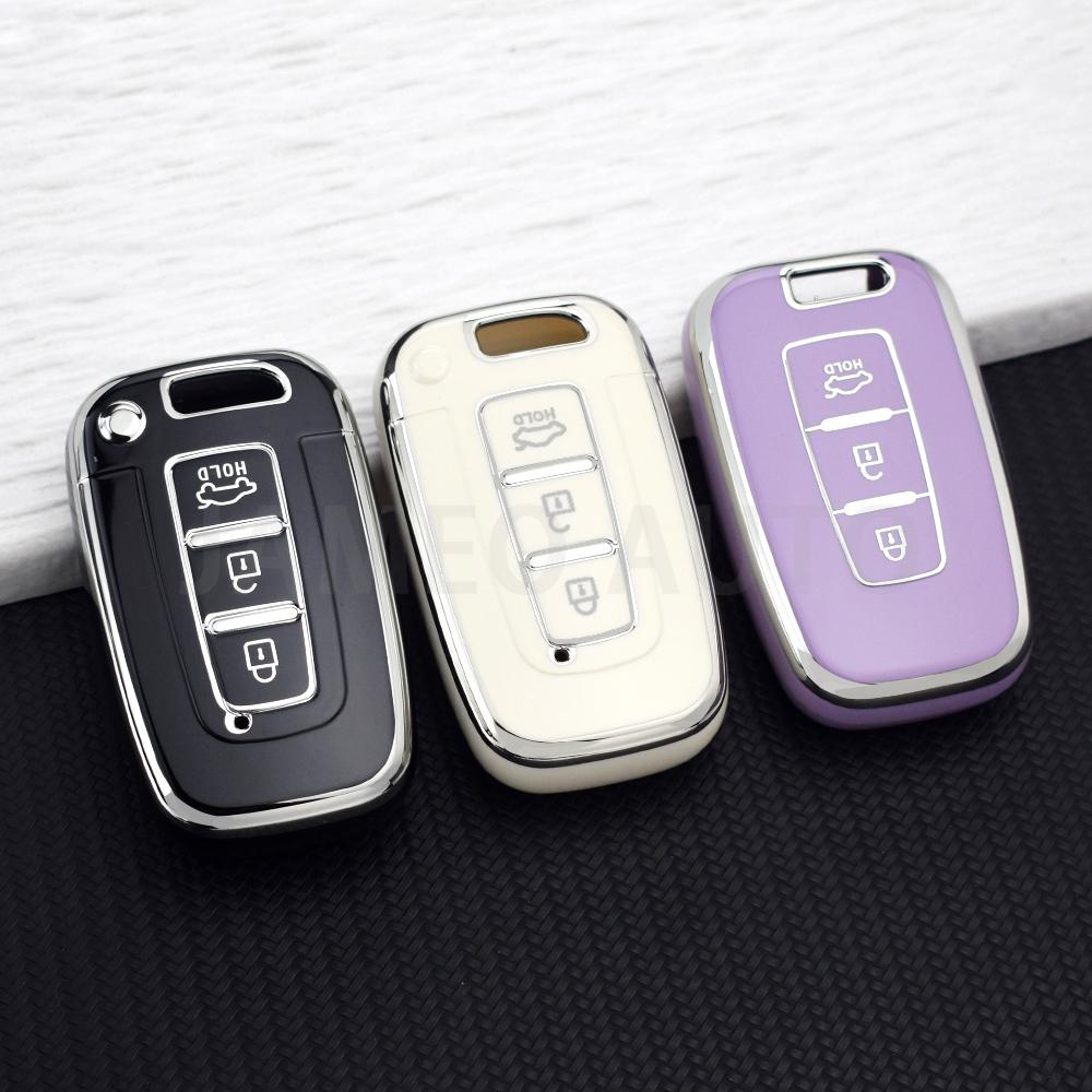 3 Buttons Car Key Case Cover For Kia Hyundai EQUUS Optima K5 Forte Opirus Rohens Ix35 SOUL SORENTO MOHAVE Borrego Key Chains