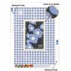 5D DIY Diamond Painting Kit Blue Flowers Postage Stamp Pattern Diamond Embroidery Rhinestones Full Drill 30x40cm Home Wall Decor Gift for Adults